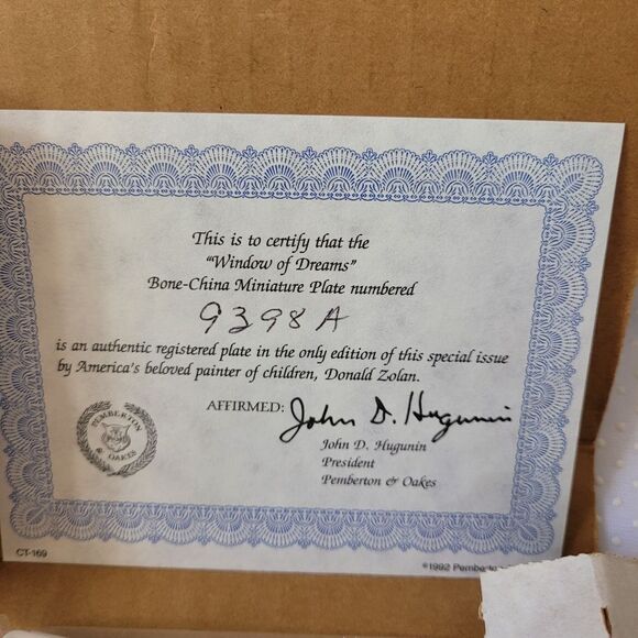 Rare Pemberton & Oaks "Window of Dreams" Vintage Mini Plate Collectible - Picture 4 of 7